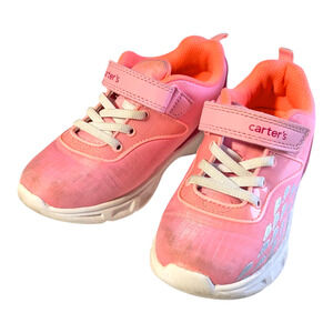 Carter's - Girls Pink and White Shoes - Size 11 - Strap Closure
